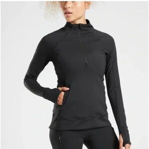 Athleta Whittier Peak Half Zip Pullover in Black Size:2X